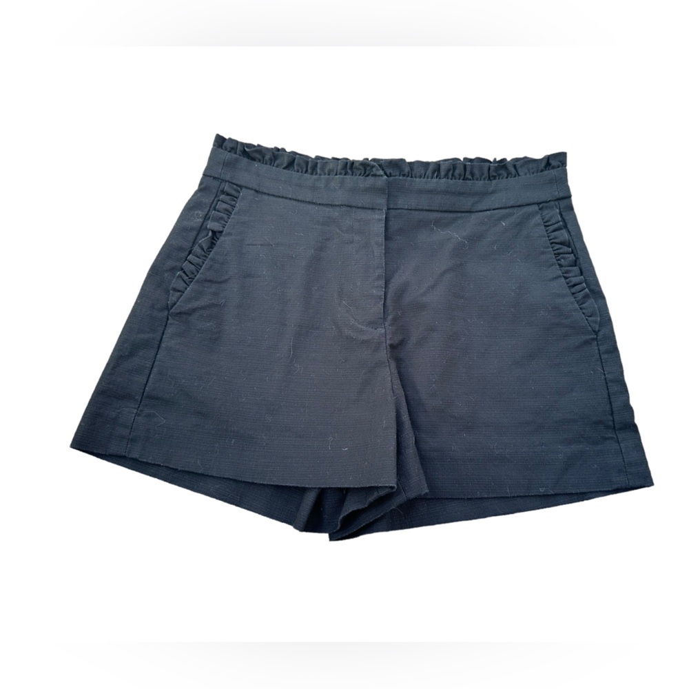 J. Crew cotton blend ruffled waist chino shorts  women size 2